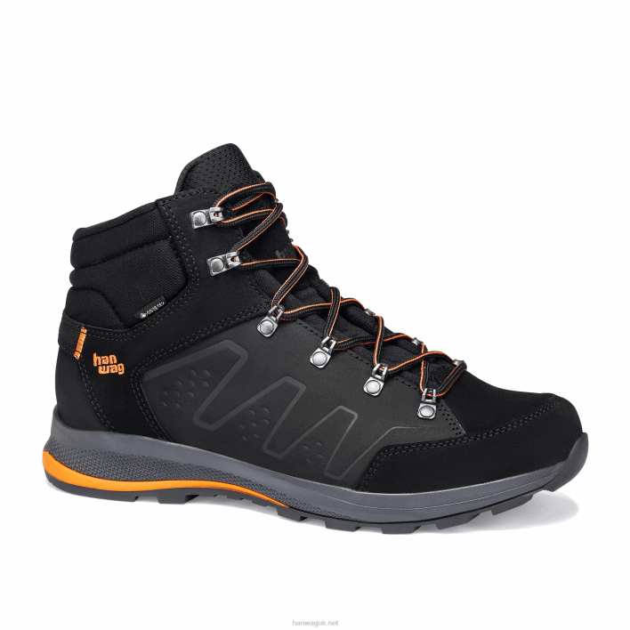 Men Hanwag Torsby GTX 88BZ83 Black/Orange